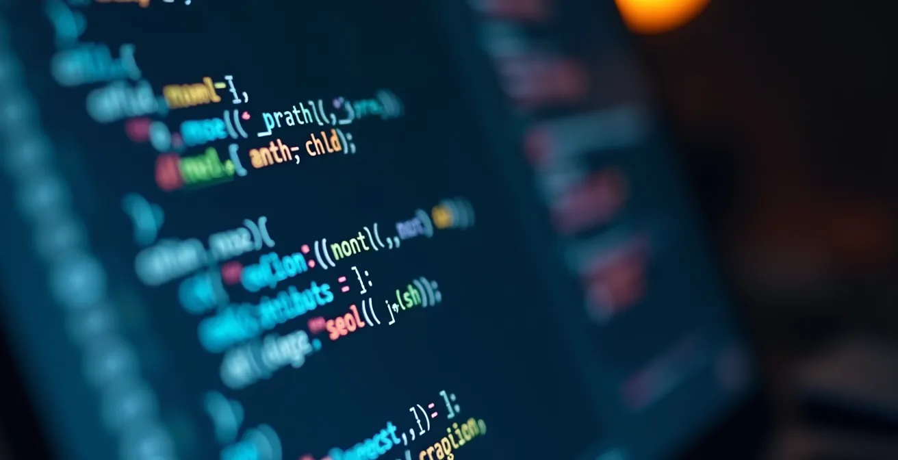 Code CSS avec sélecteurs modernes et navigation précise dans un environnement de développement web
