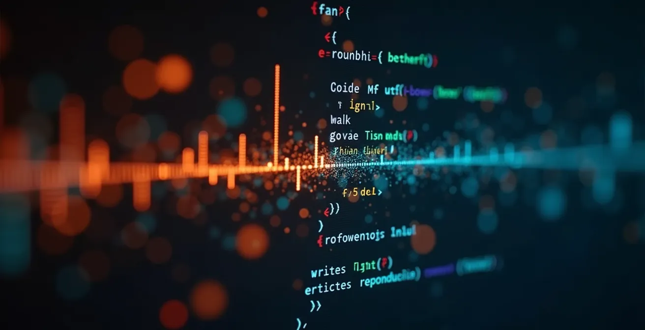Illustration symbolique d’un code CSS utilisant des variables pour gérer dynamiquement un thème clair et sombre