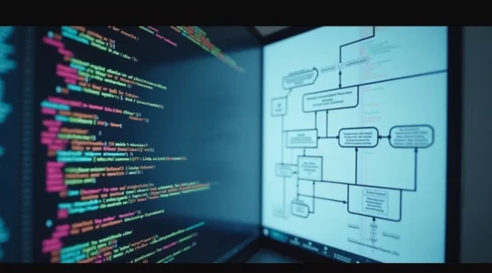 Bannière symbolique représentant un navigateur web avec des lignes de code CSS et des blocs logiques évoquant du code de programmation