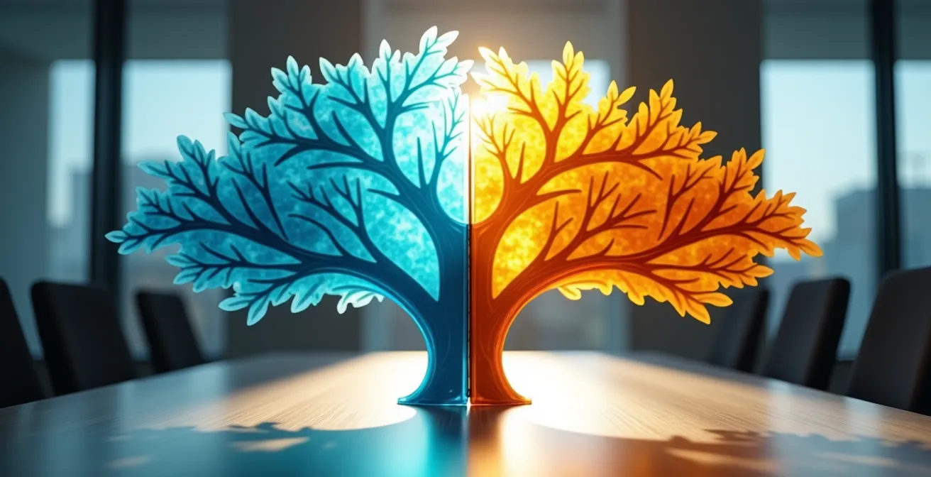 Diagramme de décision illustrant le choix entre media queries et container queries selon le contexte d'utilisation