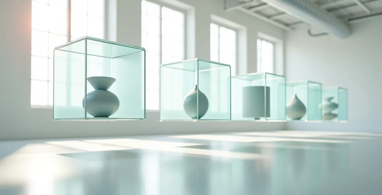 Représentation visuelle de la séparation entre conteneur et contenu dans l'architecture CSS