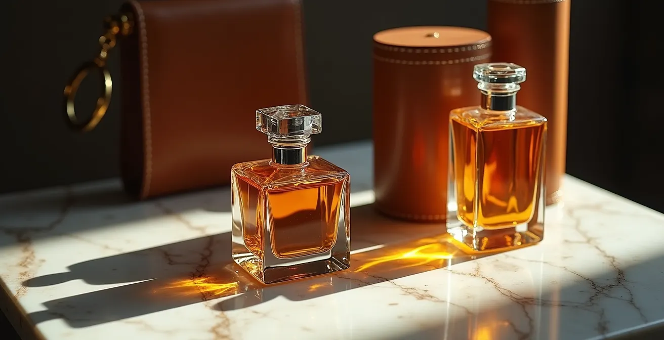 Effets de lumière et d'ombres complexes créés avec CSS sur des objets de luxe français